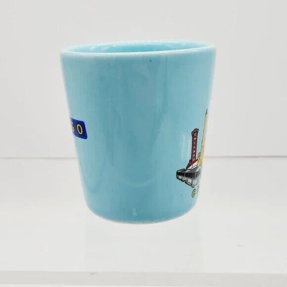 Chicago Cityscape Skyline Blue Ceramic Shot Glass Souvenir Postcard Factory - Picture 5 of 8